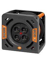 Удлинитель силовой на катушке ЛЮКС УКз16-004 (4 места/30м ПВС 3х1,5) TDM УС1-43131 (УС1 430 1101)