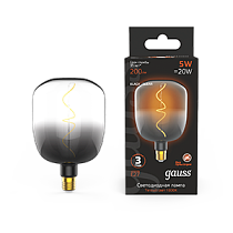 Лампа светодиодная Gauss Filament V140-DC Black-Clear 5Вт E27 200lm 1800K