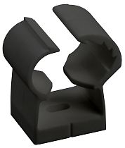 Клипса с фиксатором для гладких труб d=35-42мм черная (12шт/упак)  IEK