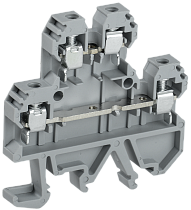 Клемма винтовая КВИ-4-2L двухуровневая 4кв.мм серая  IEK
