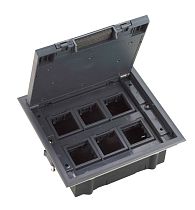 MultiDesk Люк на 12 модулей IP40 для фальшпола с монтажной коробкой, тип MDK10