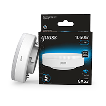 Лампа светодиодная Gauss GX53 11Вт 1050lm 6500K Лампа светодиодная Gauss GX53 11Вт 1050lm 6500K
