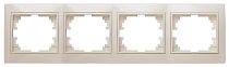 Рамка для розеток и выключателей на 4 поста Intro Plano 1-504-02 слоновая кость