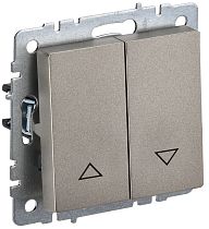 BRITE Выключатель жалюзи 10А ВС10-1-5-БрШ шампань  IEK