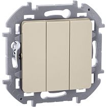 INSPIRIA Выключатель 3-клавишный 10А слоновая кость