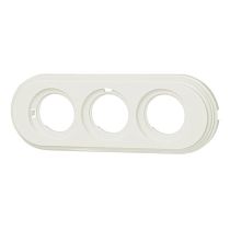 Рамка трехпостовая серия Лизетта пластик цвет Слоновая Кость Bironi