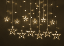Гирлянда Navigator 93 679 NGF-D025-02 (бахрома звезды WW 138 2.5*1м IP20 TR)