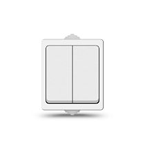 Выключатель двухклавишный Аллегро, IP54, открытой установки, 10А, 220В, белый UNIVERSAL