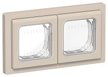 FLITE Рамка 2-местная IP55 Рпро-2-55-ФлЛ льняной IEK