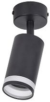 LIGHTING Светильник 4006 накладной настено-потолочный под лампу GU10 черный  IEK