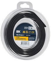 Трубка термоусадочная ТТУ нг-LS 8/4 черная (2м/упак)  IEK