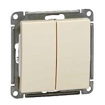 Wessen 59 слоновая кость Выключатель 2 клавишный , 10АХ Systeme Electric (Schneider Electric)