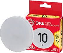 Лампа светодиодная ЭРА RED LINE ECO LED GX-10W-827-GX53 таблетка теплый белый свет Лампа светодиодная ЭРА RED LINE ECO LED GX-10W-827-GX53 таблетка теплый белый свет