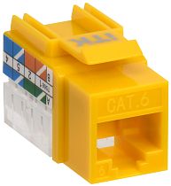 ITK Модуль Keystone Jack кат.6 UTP 110 IDC 90град жёлтый IEK
