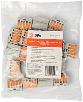 Клемма ЭРА СМК серия 415 с рычагом 5 отверстий 0.08-2.5мм2 упаковка 20 шт