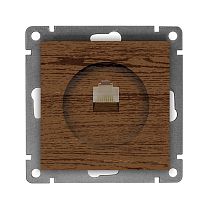 Розетка компьютерная одноместная UNIVERSAL серия "Афина" скрытой установки, 1А, RJ45, венге (еврослот)