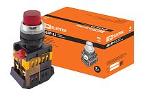 Кнопка ABLFP-22 красный d22мм неон/230В 1з+1р  TDM