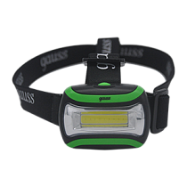 Фонарь налобный Gauss модель GFL307 3W 180lm 3xААА LED 1/12/72