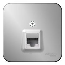 Blanca открытая установка с  изолированной пластиной Алюминий Розетка ТЛФ RJ11 Systeme Electric (Schneider Electric) Blanca открытая установка с  изолированной пластиной Алюминий Розетка ТЛФ RJ11 Systeme Electric (Schneider Electric)