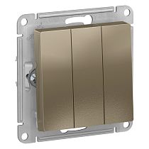 AtlasDesign Шампань Выключатель 3 клавишный сх.1+1+1, 10АХ Systeme Electric (Schneider Electric) AtlasDesign Шампань Выключатель 3 клавишный сх.1+1+1, 10АХ Systeme Electric (Schneider Electric)