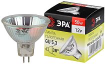 Лампы галогенные ЭРА GU5.3-MR16-50W-12V-CL галоген, софит, 50Вт, нейтральный, GU5.3
