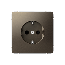 ArtGallery Мокко Розетка с заземлением со шторками, 16А, механизм Systeme Electric (Schneider Electric)
