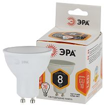 Лампа светодиодная ЭРА STD LED MR16-8W-827-GU10 софит теплый белый свет