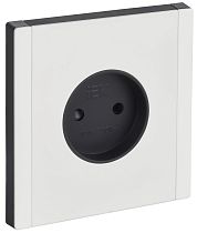 FORTE&PIANO Розетка 1-местная без заземления с защитными шторками винтовое крепление 10А FP217M металл белый IEK