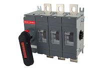 Рубильник ВНК-43-1 3П 1000А с установленной фронтальной ручкой управления  TDM