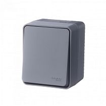 AtlasDesign Profi IP54 О/У 1-клавишный ВЫКЛЮЧАТЕЛЬ 10 АХ, АНТРАЦИТ, Россия Systeme Electric (Schneider Electric)