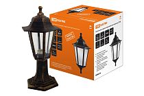 Светильник садово-парковый НТУ 06-60-001 шестигранник, стойка, пластик, бронза  TDM