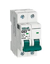 Авт. выкл. без теплозащиты 2P 63А х-ка C 6кА ВА-103M DEKraft