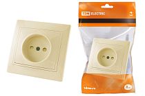 Розетка 2П с защ. шт. 10А 250В сл. кость "Таймыр"  TDM