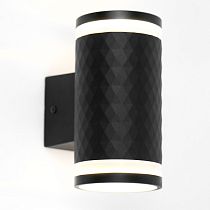 Фасадный светильник General GWL-2GX53-M-IP65 Черный с боковым рассеивателем Ромб
