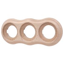 Рамка 3 постовая Пиластро, накладной монтаж, дерево, цвет Натурель Bironi