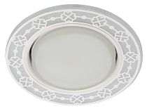Светильник ЭРА DK LD28 WH/WH декор cо светодиодной подсветкой GX53, белый/белый (30/720)