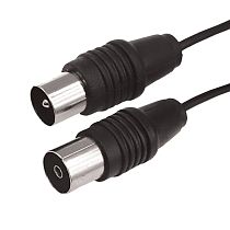 ВЧ-кабель, ТВ-гнездо - ТВ-штекер, длина 10 метров, черный REXANT ВЧ-кабель, ТВ-гнездо - ТВ-штекер, длина 10 метров, черный REXANT