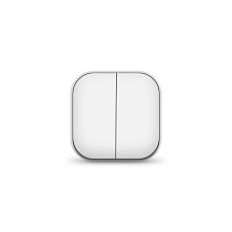 Выключатель двухклавишный серия "IONICH", открытой установки, 10А, 220В, белый (еврослот)