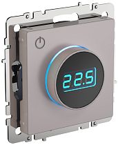 BRITE Термостат электронный с индикацией ТС10-1-БрЖ жемчуг  IEK