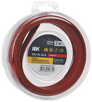 Трубка термоусадочная ТТУ нг-LS 12/6 красная (2м/упак)  IEK