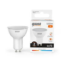 Лампа светодиодная Gauss Elementary MR16 GU10 7Вт 530lm 3000К Лампа светодиодная Gauss Elementary MR16 GU10 7Вт 530lm 3000К