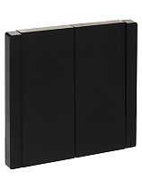 FORTE&PIANO Выключатель 2-клавишный проходной 10А FP107 черный IEK