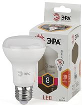 Лампа светодиодная ЭРА STD LED R63-8W-827-E27 рефлектор теплый белый свет