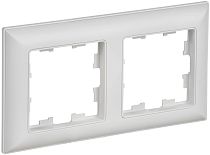 BRITE Рамка 2-местная РУ-2-БрАБ арктический белый/белый IEK