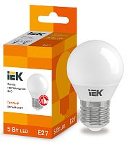 Лампа светодиодная G45 шар 5Вт 230В 3000К E27  IEK
