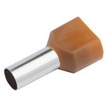 Наконечник-гильза General НШВИ(2) GNGI-E2-2x1,5-8-50 Коричневый, 50 штук