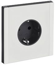 FORTE&PIANO Розетка 1-местная с заземлением без защитных шторок безвинтовое крепление 16А FP214M металл белый IEK