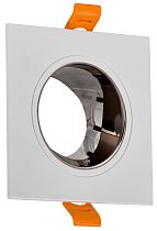 Светильник LIGHTING 4107 встраиваемый поворотный под лампу GU10 белый/шоколад пластик  IEK