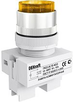 Лампа коммутаторная ALTE ?22 мм Цвет:ЖЕЛТЫЙ неон 220В ЛK-22 DE DEKraft