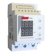 Реле напряжения и контроля мощности нагрузки DEVOLT-42А, 40A Реле напряжения и контроля мощности нагрузки DEVOLT-42А, 40A
